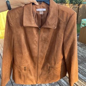 Camel faux suede jacket
